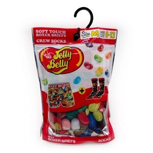 Jelly Belly Jelly Beans Crazy Boxer Briefs and Socks Gift Set Mens Size Medium